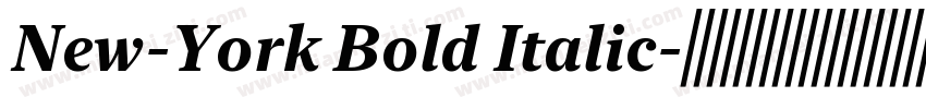 New-York Bold Italic字体转换